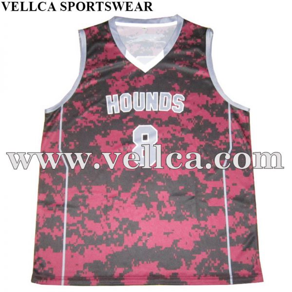 Ingen MOQ Sublimated Basketball Jersey Engros Basketball Uniform