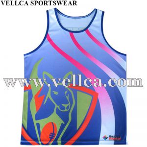 Free Design Custom 100% Polyester Sublimated Running Singlets with No MOQ