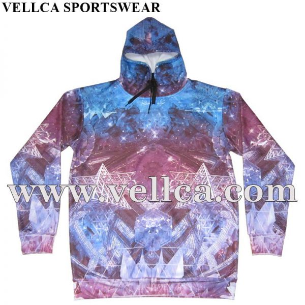 Aangepaste sublimatie hoodie jumper kleurrijke hoodie trainingspak oversized