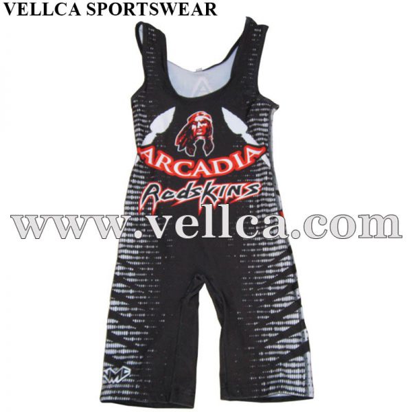 Custom Full Sublimated Printing Wrestling Singlets and Team Gear
