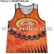 Digital Sublimation Printing Mens Gym Singlets Vests and Fitness Tank Tops