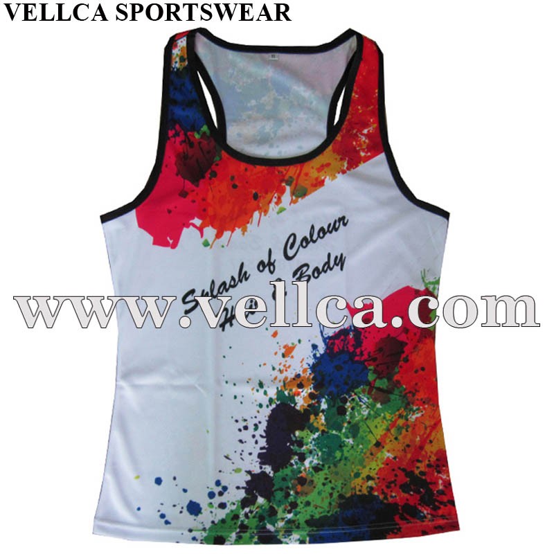 Design Your Own Personalized Running Tops School Running Vests | Vellca ...