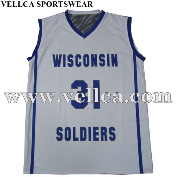 Maßgeschneiderte, sublimierte, wendbare Basketball-Spieluniform