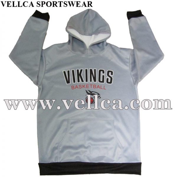 卸売カスタム昇華したプリントバスケットボールプルオーバーパーカー