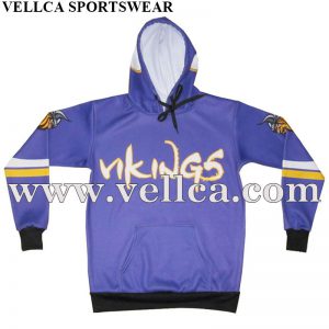 Sublimeret klip og sy hættetrøje Custom Sweatshirt Hættetrøje Pull Over
