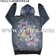 Custom Wholesale Sublimation Pullover Colorful Pullover Style Hoodie Jacket