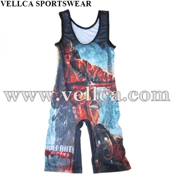 In China hergestellte sublimierte Wrestling-Unterhemden nach Maß