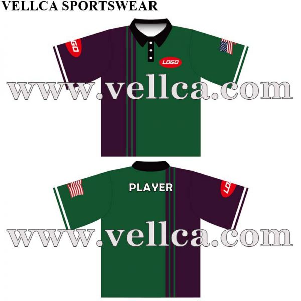 Aangepast ontwerp voor gesublimeerde poloshirts gemaakt