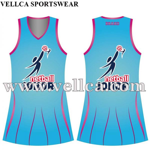 Uniformes de robe de netball par sublimation de conception personnalisée