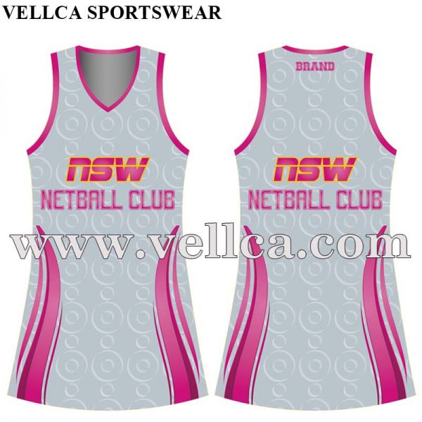 Robes de netball personnalisées conçoivent une robe de netball sublimée sur mesure