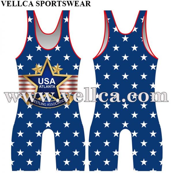 Attrezzatura da wrestling e singlet di wrestling di stampa sublimati