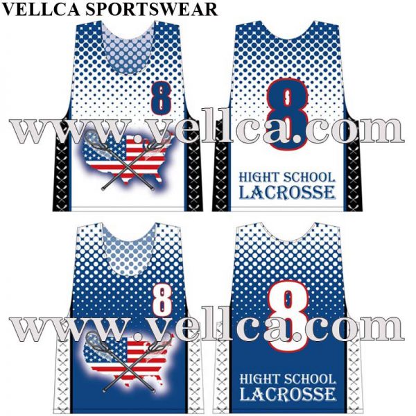 Custom Sublimated Lacrosse Reversible Pinny Artwork