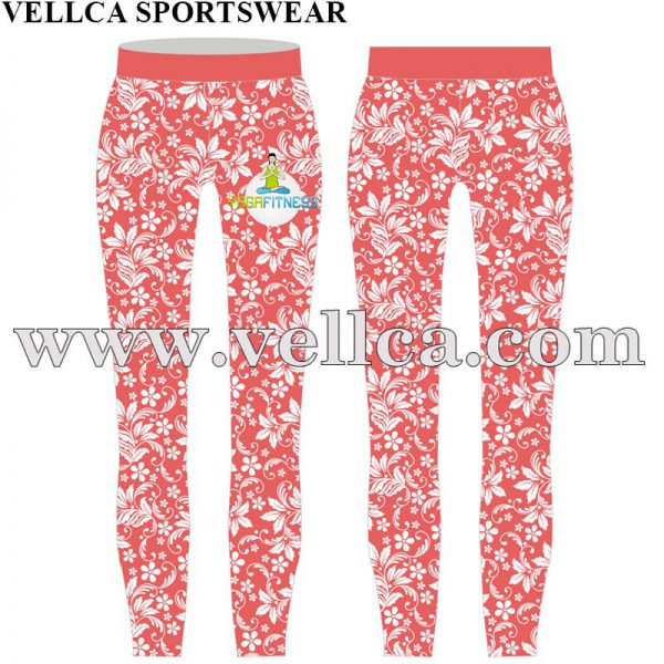 Custom Sublimated Women Gym Leggings Custom Logo Compression Tights