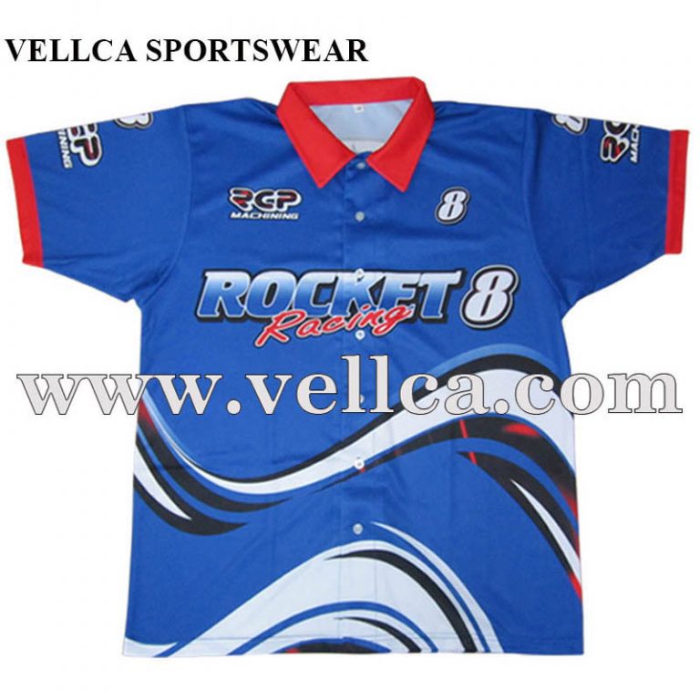 Pro Pit Crew Racing Shirt Racewear Sublimated Crew Shirts Custom